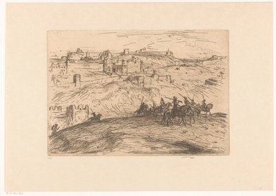 Lovasok egy dombon alkotó: Marius Bauer (signed by artist)