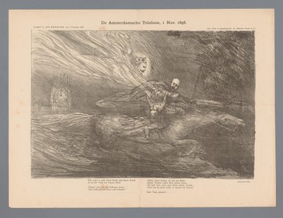 Az amszterdami telefon, november 1. 1896 (cím a tárgyon) alkotó: Marius Bauer
