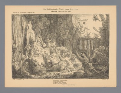 A holland flotta Marokkó számára. Pánik a palotában (cím a tárgyon) alkotó: Marius Bauer