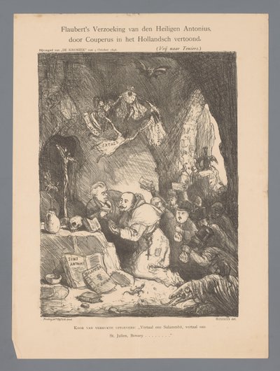 Flaubert Szent Antal megkísértése, hollandul Couperus által (cím a tárgyon) alkotó: Marius Bauer