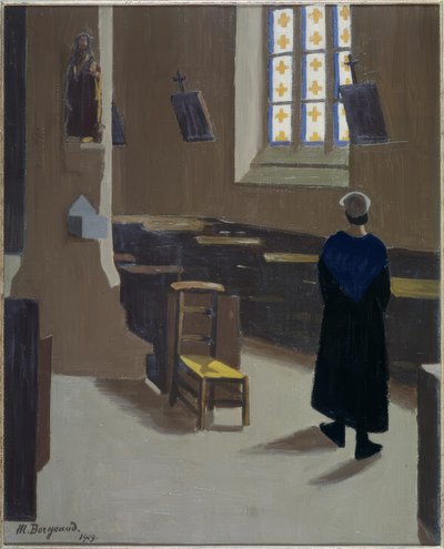 Nő a templomban alkotó: Marius Borgeaud