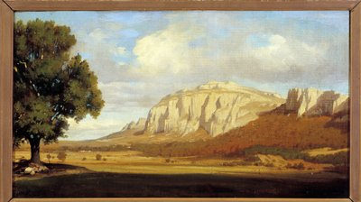 Kilátás a Sainte Baume-hegységre alkotó: Marius Engaliere