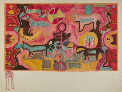 Horgas szőnyeg, c. 1937. alkotó: Marjery Parish