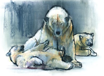 Guardian, 2016, (tartalmazza és pasztell, papíron) alkotó: Mark Adlington