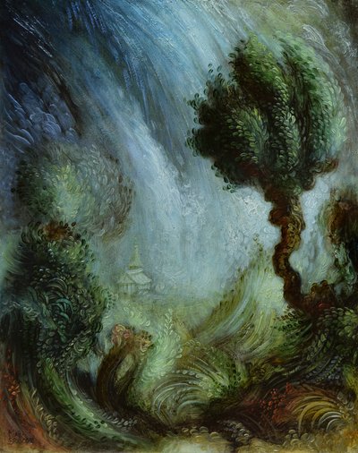 Nyugodt zűrzavar, 2022 (olaj, tábla) alkotó: Mark Briscoe