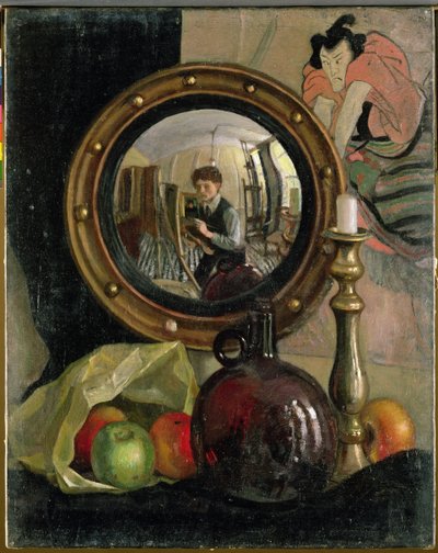 Csendélet önarcképpel (olaj, vászon) alkotó: Mark Gertler