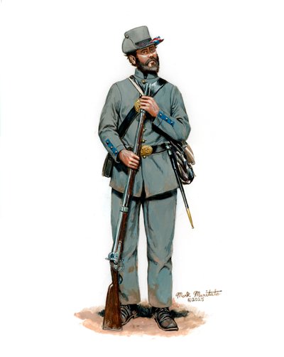 21. Illinois-i gyalogezred 1861, 2025 (Akril, gouache, Bristol) alkotó: Mark Maritato