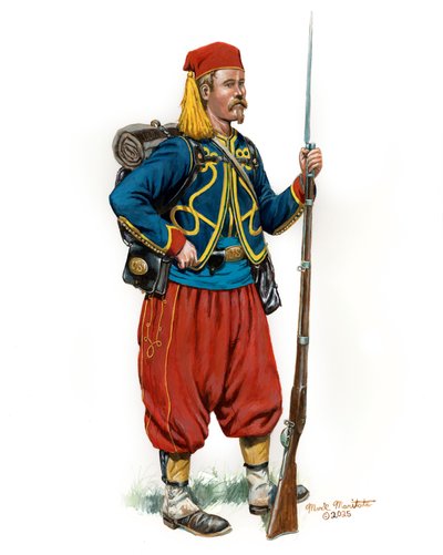 74th New York Infantry Co A Excelsior Brigade 1861, 2025 (Akvarell és gouache, Bristol) alkotó: Mark Maritato