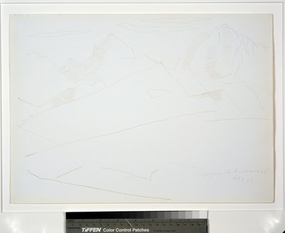Hegyi táj felhőkkel alkotó: Marsden Hartley