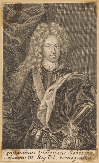 Constantinus Vladislaus Sobieski, Johannis III. Reg. Pol. harmadik fia [Konstanty Władysław Sobieski] alkotó: Martin Bernigeroth