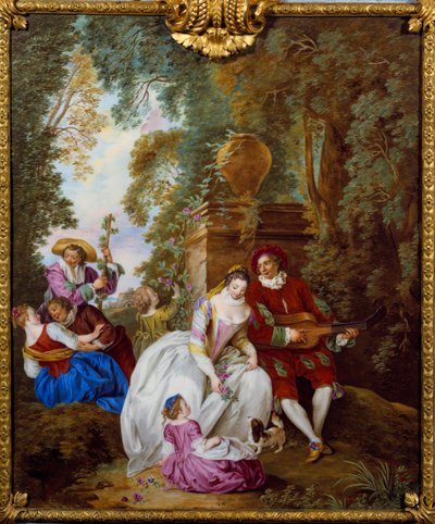 Lelkipásztori rituálé. A komód központi szellőzőnyílása, amelyet Carlin Martin készített Barry grófnőjének (Jeanne Becu, Barry grófnője (vagy Madame)) alkotó: Martin Carlin