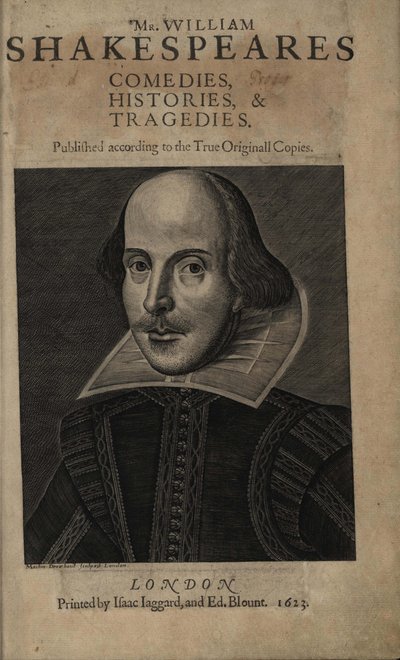 Shakespeare első fóliójának címlapja, 1623 alkotó: Martin Droeshout