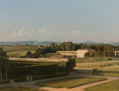 Kilátás a Villa Medici kertjére. 1811-16 alkotó: Martin Drölling