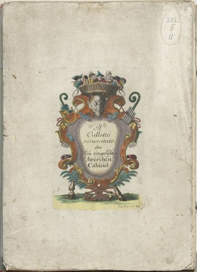 A sorozat címlenyomata: Il Callotto resuscitato vagy újonnan berendezett kis szekrény, 1710 körül Il Callotto resurcitato vagy újonnan berendezett kis szekrény (sorozat címe) alkotó: Martin Engelbrecht (attributed to)