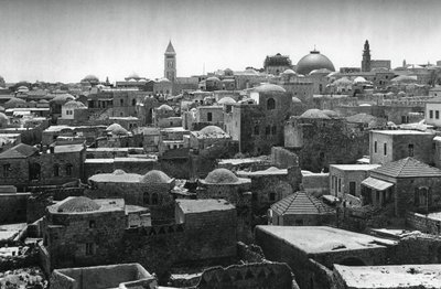 Jeruzsálem és a Szent Sír-templom kupolája, 1937 alkotó: Martin Hurlimann