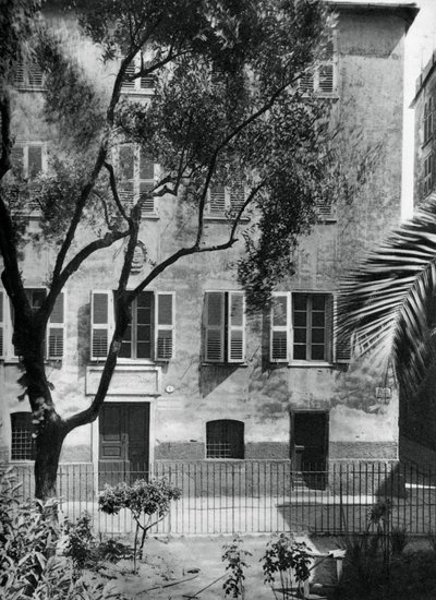 A ház, ahol Napóleon született, Ajaccio, Korzika, 1937. alkotó: Martin Hurlimann
