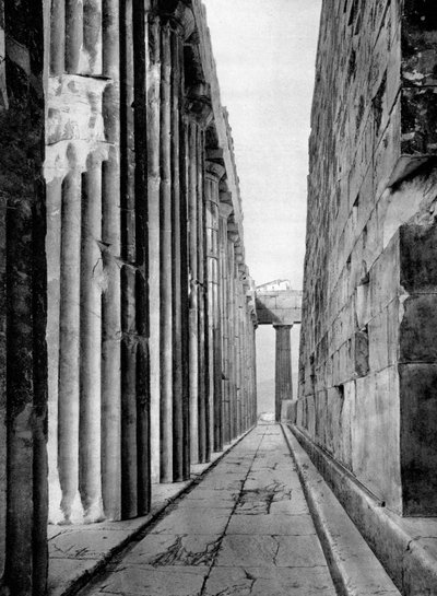 A Parthenon északi oldala, Athén, 1937. alkotó: Martin Hurlimann
