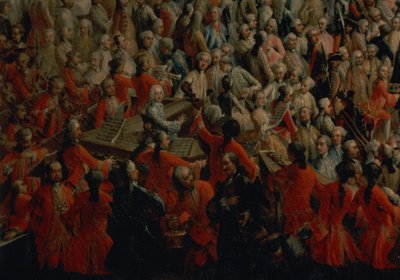 Udvari bankett a bécsi Hofburg-palota nagy előszobájában (66716 részlet) alkotó: Martin II Mytens or Meytens