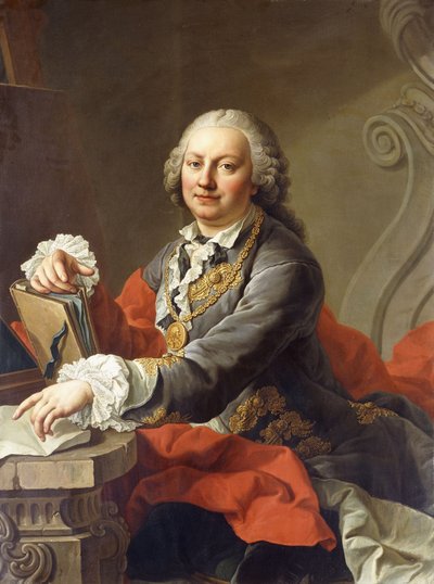A művész portréja, félalakos, kőpárkány előtt ülve, alkotó: Martin II Mytens or Meytens