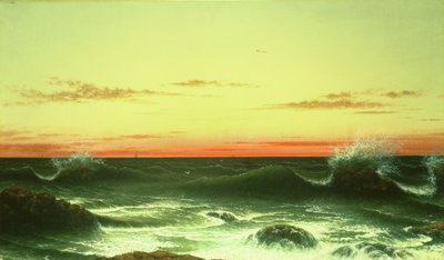 Tengeri tájkép: Naplemente, 1861 alkotó: Martin Johnson Heade