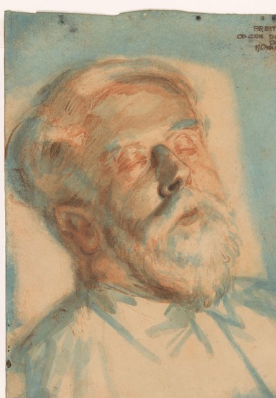 Breitner a halálos ágyán (cím a tárgyon) alkotó: Martin Monnickendam (signed by artist)