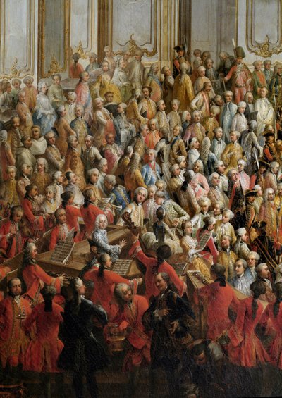 Izabella pármai hercegnő és II. József császár esküvőjére rendezett hivatalos bankettet alkotó: Martin Mytens or Meytens