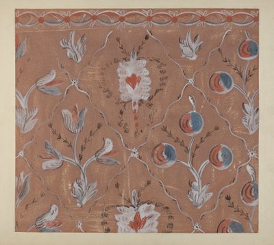 Kézzel festett falrészlet, c. 1939. alkotó: Martin Partyka