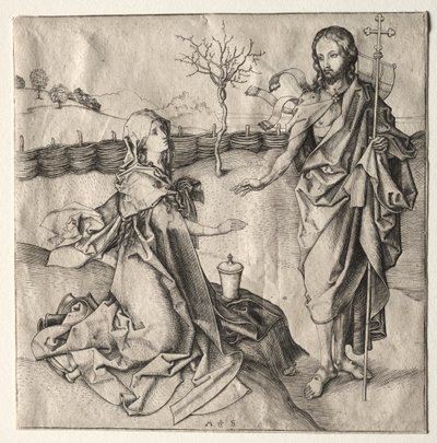 Krisztus megjelenése a Magdolnának alkotó: Martin Schongauer