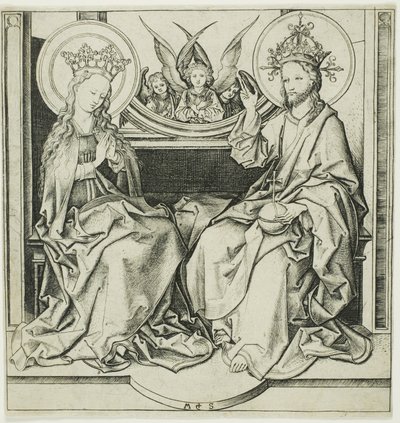 Krisztus áldja a Szűzanyát alkotó: Martin Schongauer