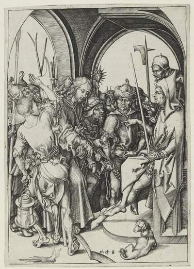 Krisztus Anna előtt alkotó: Martin Schongauer