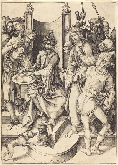 Krisztus Pilátus előtt alkotó: Martin Schongauer