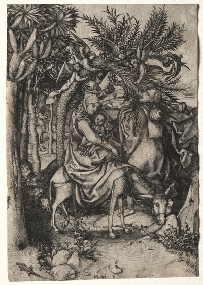 Repülés Egyiptomba. alkotó: Martin Schongauer