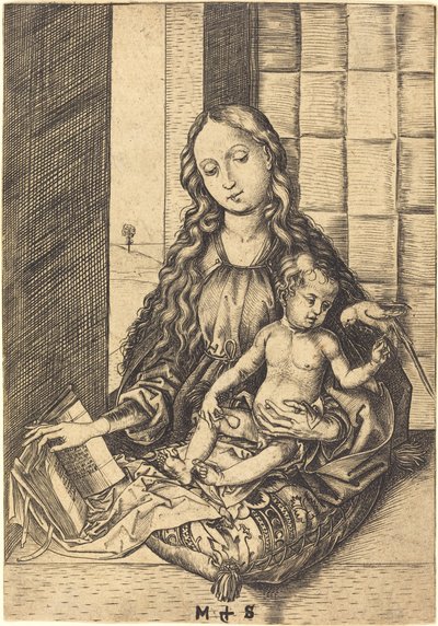 Madonna papagájjal alkotó: Martin Schongauer