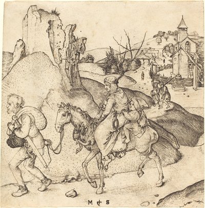 Parasztcsalád piacra megy alkotó: Martin Schongauer