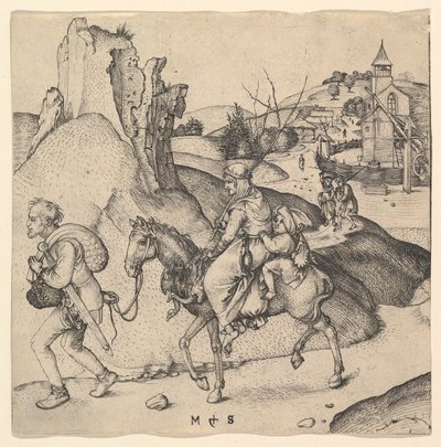 Piacra menő parasztcsalád, kb. 1435-1491. alkotó: Martin Schongauer