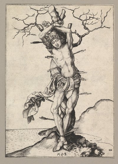 Szent Sebestyén, kb. 1435-1491. alkotó: Martin Schongauer