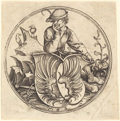 Szárnyas pajzs, Paraszt kezében alkotó: Martin Schongauer