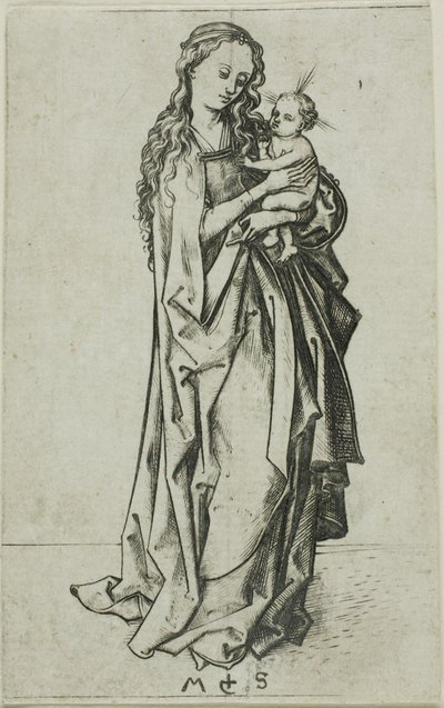 Kis álló Madonna és gyermeke alkotó: Martin Schongauer
