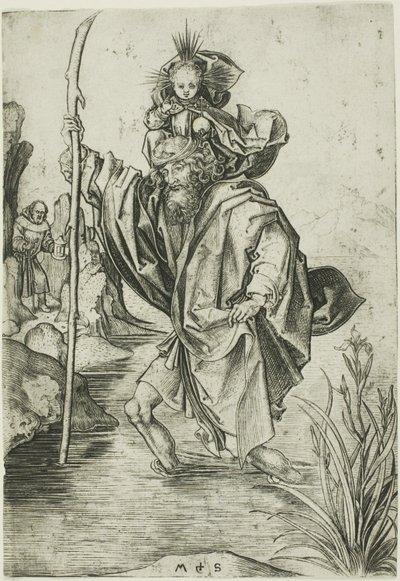 Szent Kristóf alkotó: Martin Schongauer