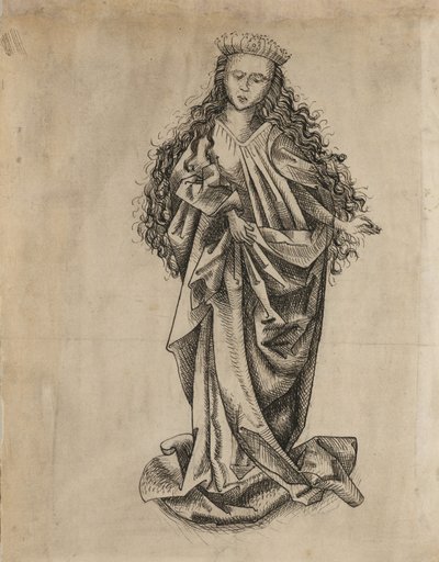 Álló női szent alkotó: Martin Schongauer