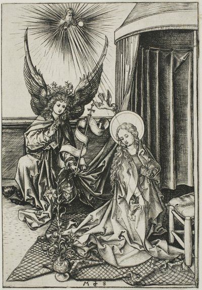 Az Angyali üdvözlet alkotó: Martin Schongauer