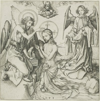 Krisztus keresztsége alkotó: Martin Schongauer