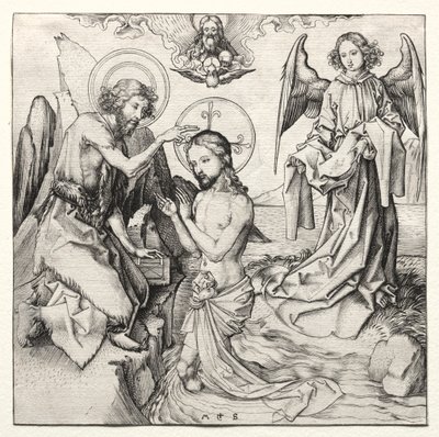 Krisztus megkeresztelkedése a Jordánban alkotó: Martin Schongauer