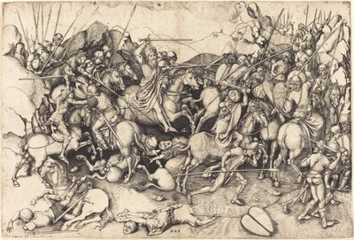 Szent Jakab csata Clavijoban alkotó: Martin Schongauer