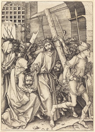 A kereszthordozás Szent Veronikával alkotó: Martin Schongauer