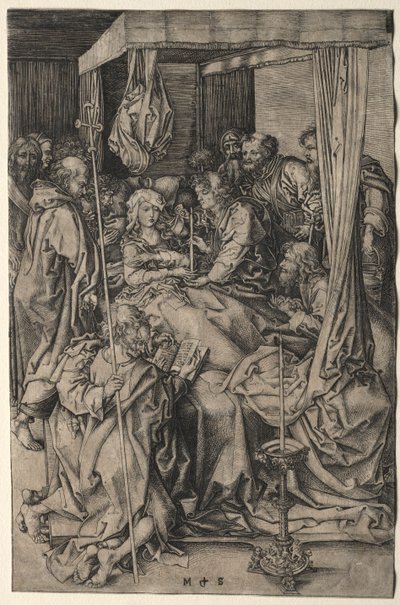 A Szűz halála. alkotó: Martin Schongauer