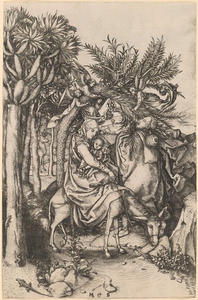 Repülés Egyiptomba alkotó: Martin Schongauer