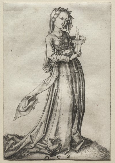 A negyedik bölcs szűz. alkotó: Martin Schongauer