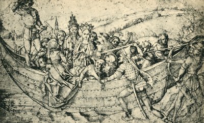 Szent Orsolya és társai mártíromsága, 1450, 1943. alkotó: Martin Schongauer