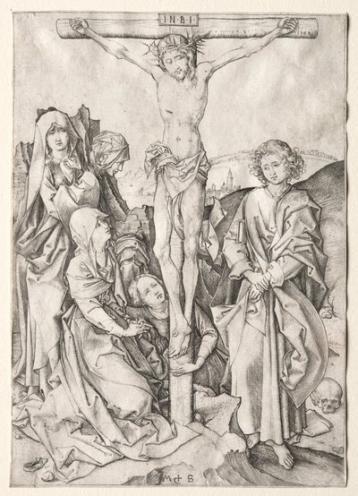 A szenvedés: Krisztus a kereszten. alkotó: Martin Schongauer